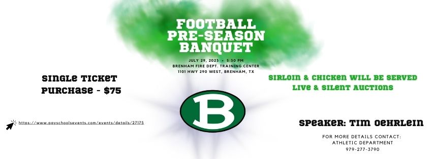 PaySchools Events - 2023 Football Pre Season Banquet-Football Single Ticket